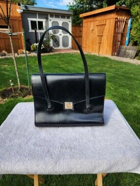 Authentic Dior Classic Black Leather Shoulder Bag